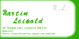 martin leipold business card